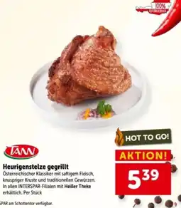Interspar TANN Heurigenstelze gegrillt Angebot