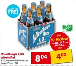 Interspar Wieselburger 0,0% Alkoholfrei Angebot