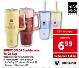 Interspar SIMPEX COLOR Tumbler Angebot
