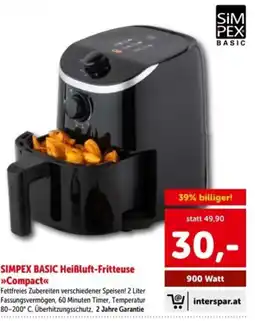 Interspar SimPex Basic Heißluft-Fritteuse »Compact« Angebot