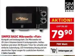 Interspar SIMPEX BASIC Mikrowelle »Flat« Angebot