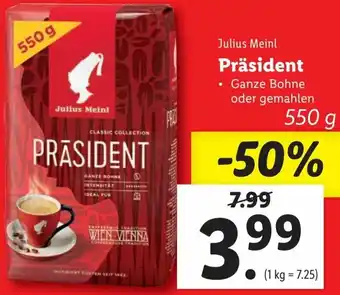 Lidl Präsident 550g Angebot
