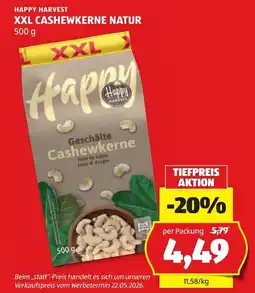 Hofer Happy Harvest XXL Cashewkerne Natur Angebot