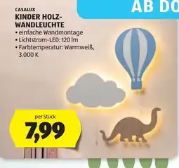 Hofer CASALUX KINDER HOLZ-WANDLEUCHTE Angebot