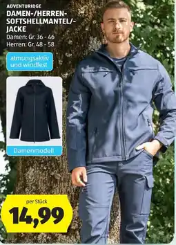 Hofer Adventuridge Damen-/Herren-Softshellmantel-/Jacke Angebot