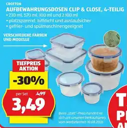 Hofer Crofton Aufbewahrungsdosen Clip & Close Angebot