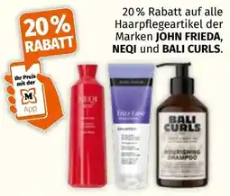Müller Haarpflegeartikel der Marken JOHN FRIEDA, NEQI und BALI CURLS Angebot