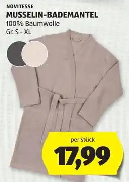 Hofer Novitesse Musselin-Bademantel Angebot