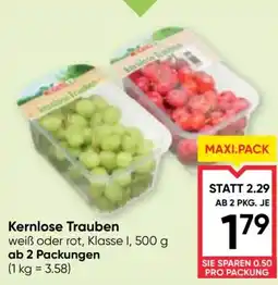 Maximarkt Kernlose Trauben Angebot