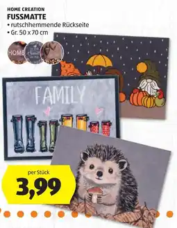 Hofer Home Creation Fussmatte Angebot