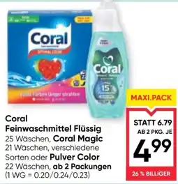Maximarkt Coral Feinwaschmittel Flüssig Angebot