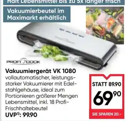 Maximarkt ProfiCook Vakuumiergerät VK 1080 Angebot