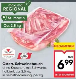 Maximarkt Österr. Schweinebauch Angebot