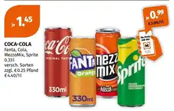 Müller Coca-Cola Fanta, Cola, MezzoMix, Sprite Angebot