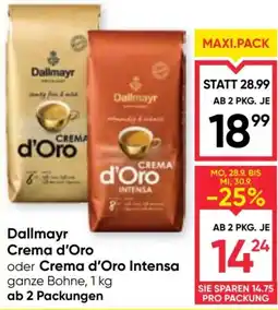 Maximarkt Dallmayr Crema d'Oro oder Crema d'Oro Intensa Angebot