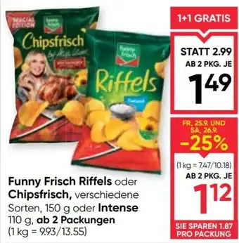 Maximarkt Funny Frisch Riffels oder Chipsfrisch Angebot