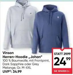 Maximarkt Vinson Herren-Hoodie „Johan“ Angebot
