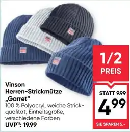 Maximarkt Vinson Herren-Strickmütze "Garret" Angebot