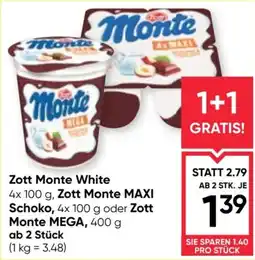 Maximarkt Zott Monte White Angebot