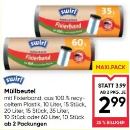 Maximarkt swirl Müllbeutel Angebot