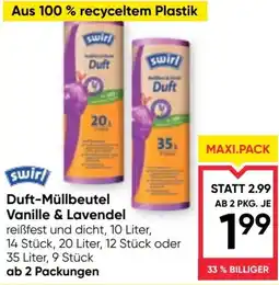 Maximarkt swirl Duft-Müllbeutel Vanille & Lavendel Angebot