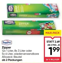 Maximarkt Toppits Zipper Angebot