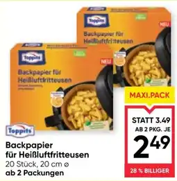 Maximarkt Toppits Backpapier für Heißluftfritteusen Angebot