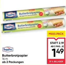 Maximarkt Toppits Butterbrot Papier Angebot