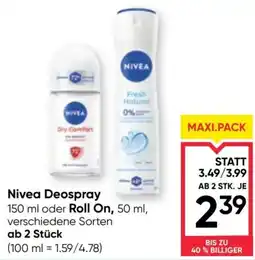 Maximarkt Nivea Deospray Angebot