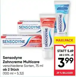 Maximarkt Sensodyne Zahncreme Multicare Angebot