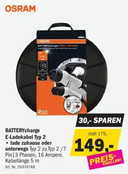 Forstinger OSRAM BATTERYcharge E-Ladekabel Typ 2 Angebot