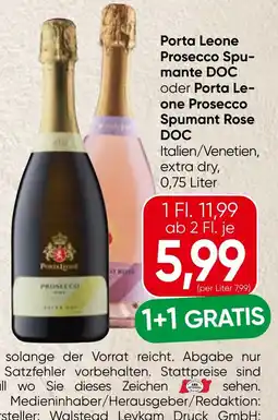 Spar Porta Leone Prosecco Spumante DOC Angebot