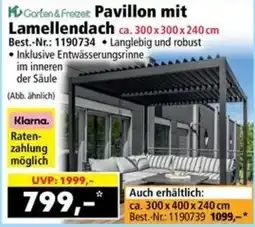 Norma Garten & Freizeit Pavillon mit Lamellendach Angebot