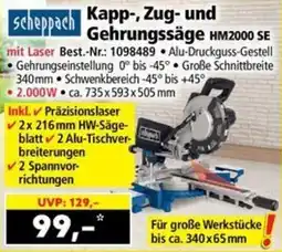 Norma Scheppach Kapp-, Zug- und Gehrungssäge HM2000 SE Angebot