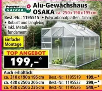 Norma Alu-Gewächshaus OSAKA Angebot