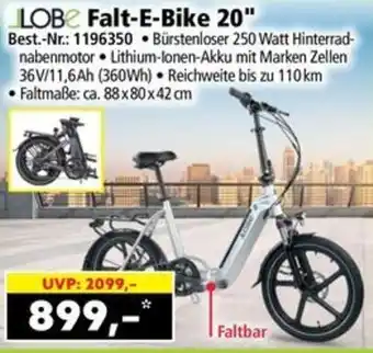 Norma LOBE Falt-E-Bike 20" Angebot