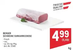 Metro Berger Schweine Surkarreerose Angebot