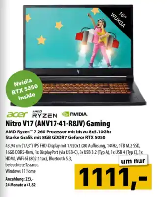 Acer Nitro V17 (ANV17-41-R8JV) Gaming