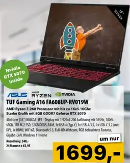 Cosmos ASUS TUF Gaming A16 FA608UP-RV019W Angebot