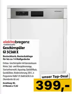 Cosmos elektra bregenz Geschirrspüler GI 5C560 X Angebot