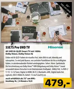Cosmos Hisense 55E7S Pro UHD TV Angebot