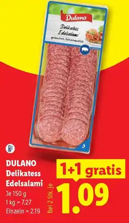 Lidl Dulano Delikatess Edelsalami Angebot