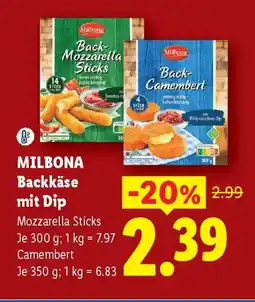 Lidl Milbona Backkäse mit Dip Angebot