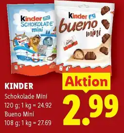Lidl Kinder Schokolade Mini Angebot