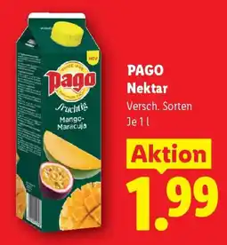 Lidl Pago Nektar Angebot