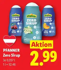Lidl Pfanner Zero Sirup Angebot