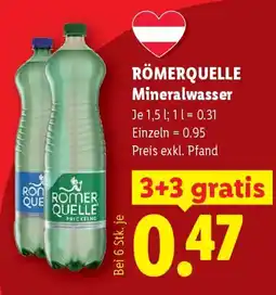 Lidl Römerquelle Mineralwasser Angebot