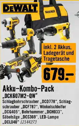 Hornbach DEWALT Akku-Kombo-Pack ,DCK607M2-QW" Angebot
