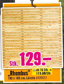 Hornbach Zaunelemente „Rhombus“ Angebot