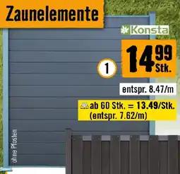 Hornbach Konsta Zaunelemente Einzelprofil Steckzaun Angebot